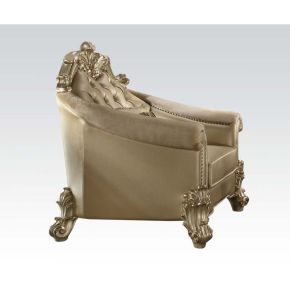 ACME 53122 Vendome II - Chair - Bone PU & Gold Patina
