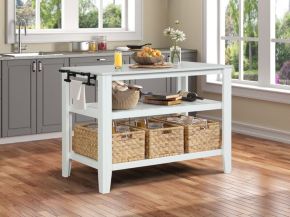 ACME AC00395 Sezye - Kitchen Island - Marble Top & White