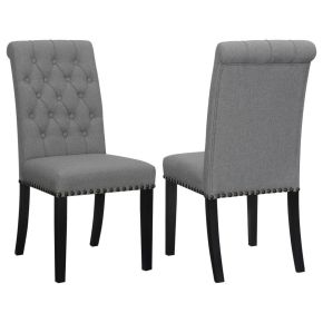 CoasterEssence 115162 Alana - Fabric Upholstered Dining Side Chair (Set of 2) - Gray