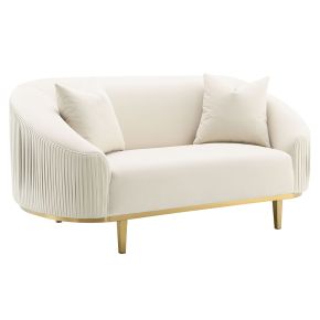 ACME LV03851 Martina - Loveseat With 2 Pillows - Ivory Velvet