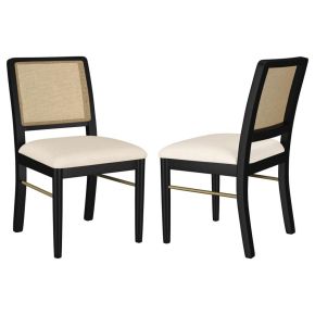 Coaster Fine Furniture 108932BLK Arini - Rattan Cane Dining Side Chair (Set of 2) - Black