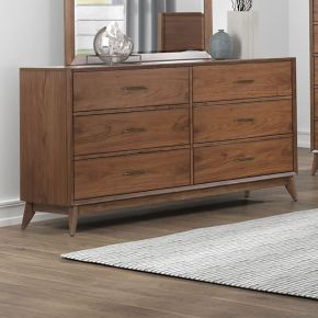 Liberty Furniture 604-BR-QPLDMN Liberty Furniture 604-BR-QPLDMN Century Modern - 4 Piece Bedroom Set (Queen Platform Bed, Dresser & Mirror, Night Stand) - Walnut