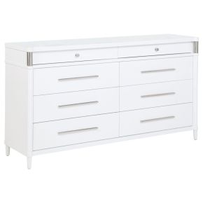 Coaster Fine Furniture 225073 Gracemont - 8-Drawer Bedroom Dresser Cabinet - White