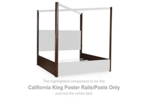 Signature Design by Ashley® PCB857-95 Dilenno - California King Poster Rails/Posts - Dark Brown