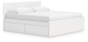 Signature Design by Ashley® EB9630B21 Onita - King Panel Platform Bed With 2 Side Storage - White