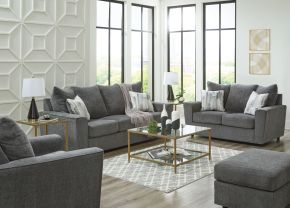 Ashley Furniture 28502/38/35/20/14 Ashley Furniture 28502/38/35/20/14 Stairatt - 4 Pc. - Sofa, Loveseat, Chair, Ottoman - Gravel