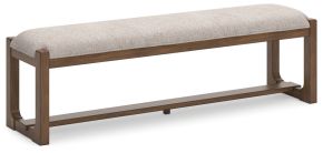 Ashley Furniture D974-00 Cabalynn - Large Uph Dining Room Bench - Oatmeal / Light Brown
