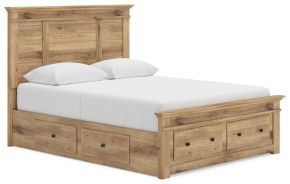 Ashley Furniture PCB1170B11 Ashley Furniture PCB1170B11 Makidern - Queen Panel Storage Bed With 2 Under Bed Storage Units And Storage Footboard - Tan