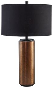 Ashley Furniture L208304 Hildry - Antique Brass Finish - Metal Table Lamp