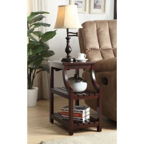 ACME 81955 Wasaki - Accent Table With USB - Espresso