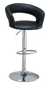 CoasterEveryday 120346 Barraza - Adjustable Height Bar Stool - Black And Chrome