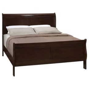 CoasterEveryday 202411KE Louis Philippe - Wood Eastern King Sleigh Bed - Cappuccino