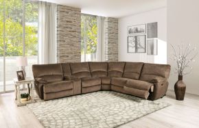 Furniture of America CM9909BR-SECT-PM Cerelia - Power Sectional - Brown