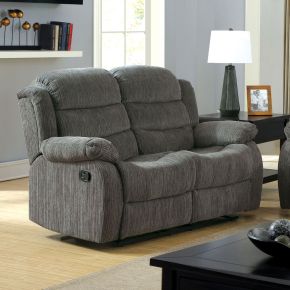 Furniture of America CM6173GY-LV Millville - Loveseat With 2 Recliners - Gray