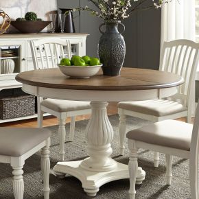 Liberty Furniture 334-T4860 Cumberland Creek - Pedestal Table Top - White