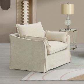 ACME LV02912 Shane - Chair With 2 Pillows - Beige Linen