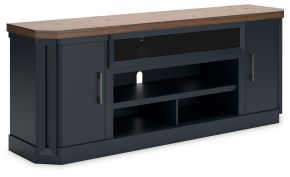 Ashley Furniture W402-68 Landocken - XL TV Stand W/Fireplace Option - Brown / Blue