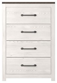 Signature Design by Ashley® B1190-44 Gerridan - Four Drawer Chest - White / Gray