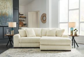 Signature Design by Ashley® 21104/64/17 Lindyn - Right Arm Facing Corner Chaise 2 Pc Sectional - Ivory
