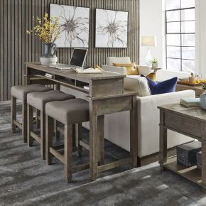 Liberty Furniture 172-OT-4PCS Parkland Falls - 4 Piece Living Room Set - Weathered Taupe