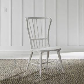 Liberty Furniture 237-C1000S River Place - Windsor Back Side Chair (RTA) - White