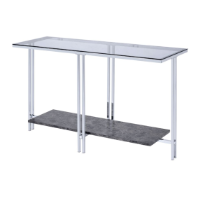 ACME 83929 Liddell - Accent Table - Chrome & Glass