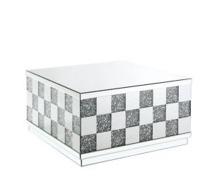 ACME 84690 Noralie - Coffee Table - Mirrored & Faux Diamonds