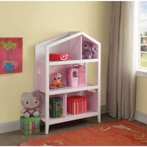 ACME 92560 Doll Cottage - Bookcase - White & Pink