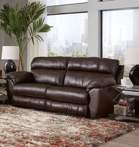 Catnapper 4071-1273/89-3073/89 Catnapper 4071-1273/89-3073/89 Costa - Top Grain Italian Leather Lay Flat Reclining Sofa - Chocolate