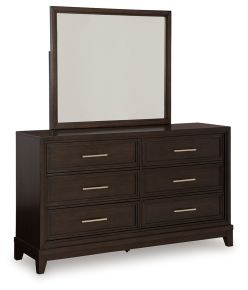 Signature Design by Ashley® B618B1 Neymorton - Dark Grayish Brown - Dresser And Mirror