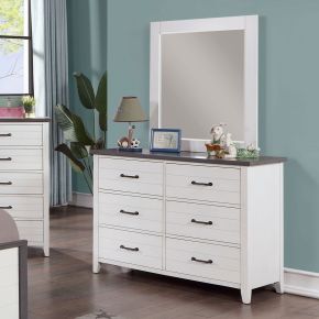 Furniture of America CM7467WH-D Priam - Dresser - White / Gray