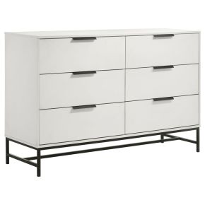 Coaster Fine Furniture 224863 Sonora - 6-Drawer Bedroom Dresser - White