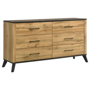 Coaster Fine Furniture 225003 Kaywood - 6-Drawer Dresser Cabinet - Natural Pine