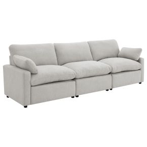 Coaster Fine Furniture 609561P Collins - 3 Piece Upholstered Power Reclining Sofa - Gray