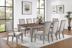 New Classic 40-D2114W-D8C New Classic 40-D2114W-D8C Mariana - Rectangle Table With 6 Chairs And 2 Arms Chairs - Creme
