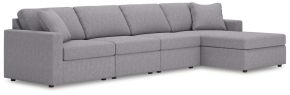 Signature Design by Ashley® 92104S27 Modmax - 4-Piece Sectional With Raf Corner Chaise - Granite