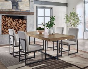 Signature Design by Ashley® D622/35/01(2) Tomtyn - 5 Pc. - Rectangular Dining Extension Table, 4 Side Chairs - Light Brown