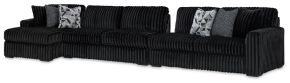 Signature Design by Ashley® 98103S10 Midnight-Madness - 3-Piece Sectional With Laf Corner Chaise - Onyx