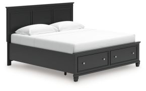 Signature Design by Ashley® B687B19 Lanolee - King Panel Storage Bed - Black