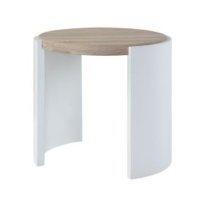 ACME LV02415 Zoma - End Table - Oak & White High Gloss