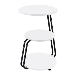 Coaster Fine Furniture 930071 Hilly - 3-Tier Round Accent Side Table - White And Black