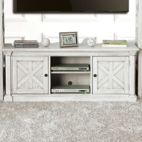Furniture of America CM5089-TV-60 Georgia - TV Stand With Doors- Antique White