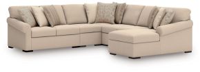 Benchcraft® 59404S4 Benchcraft® 59404S4 LadyMae - 5-Piece Sectional With RAF Corner Chaise - Twill