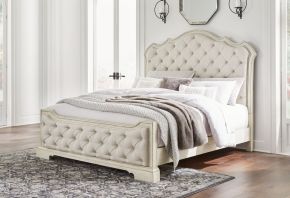 Signature Design by Ashley® B980B4 Arlendyne - Antique White - King Upholstered Bed