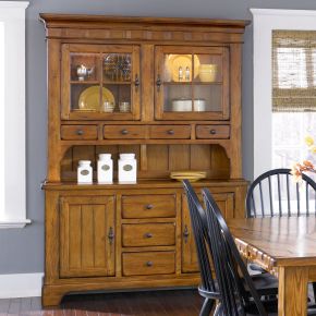 Liberty Furniture 17-DR-HB Treasures - Hutch & Buffet Set - Light Brown