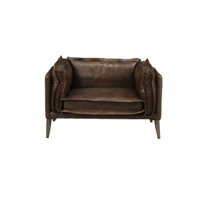 ACME 52482 Porchester - Chair - Distress Chocolate Top Grain Leather