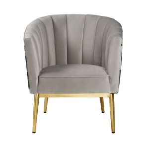 ACME 59816 Colla - Accent Chair - Gray Velvet & Gold