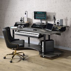 ACME 92895 ACME 92895 Eleazar - 83" Music Studio Desk - Black Oak