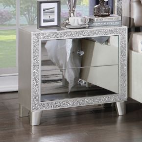 ACME BD00243 Sliverfluff - Nightstand - Mirrored & Champagne