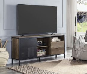 ACME LV00405 Nantan - TV Stand - Rustic Oak & Black Finish - 28"